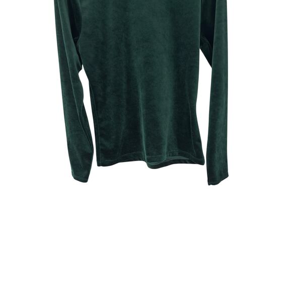 Gap Velvet Shirt Vintage Green Basic Moody Gremlin Earthy Long Sleeve Medium - Picture 4 of 11